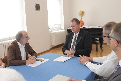 Il vicegovernatore Riccardi e il presidente dell'Istituto Rittmeyer, Hubert Perfler